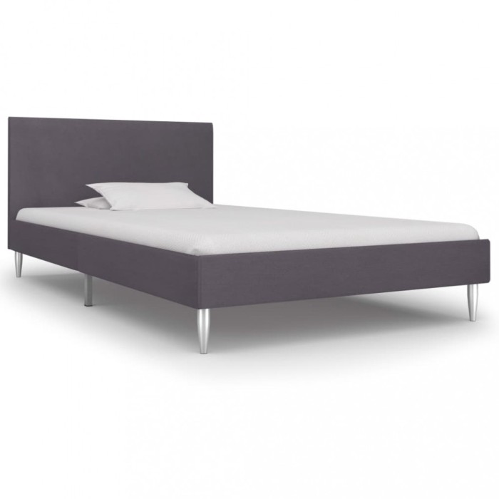 Cadru de pat, gri, 90 x 200 cm, material textil
