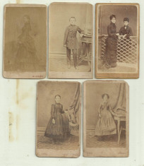 Lot 5 fotografii pe carton 1869 Craiova : C.Diel - K.Zipser- J.Udvardy foto