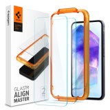 Cumpara ieftin Folie pentru Samsung Galaxy A55 5G (set 2), Spigen Glas.TR Align Master, Clear