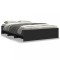 vidaXL Cadru de pat, negru, 140x190 cm, lemn prelucrat 3295682