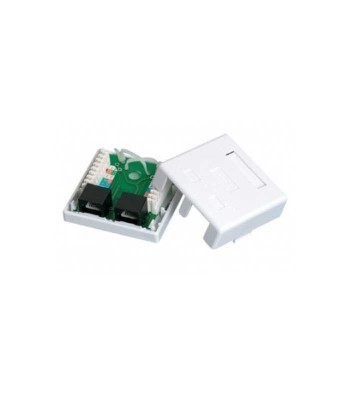 Priza UTP CAT6 dubla pe tencuiala alb foto