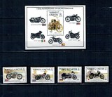 Turks &amp;amp; Caicos 1985 - Motociclete, serie si colita neuzata
