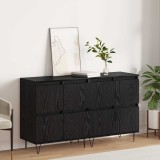 vidaXL Bufeturi 2 pcs Stejar negru 3394535