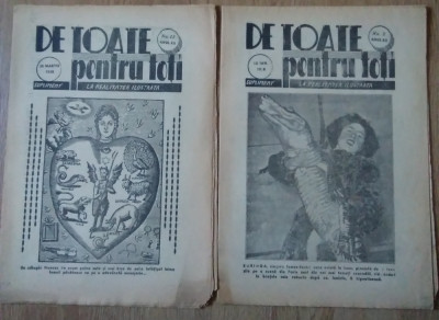 8 Reviste DE TOATE PENTRU TOȚI - 1938 foto