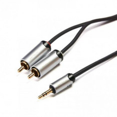 Cablu audio Serioux Premium Gold Jack 3.5mm Male - 2x RCA Male 1.5m foto