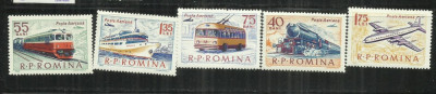 ROMANIA 1963 - MIJLOACE DE TRANSPORT, MNH - LP 565 foto