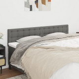 VidaXL Tăblii de pat, 2 buc, gri &icirc;nchis, 100x5x78/88 cm, textil