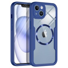 Husa iPhone 13 360 grade magsafe transparenta Albastru foto