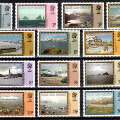 Falkland Dep 1984 (1980), Mi #78-90 II**, harta, fauna, vapoare, MNH! Cota 15 €!