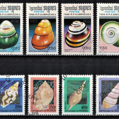 CAMBODGIA / GUINEEA 1988/1998 - Fauna marina, scoici, cochilii