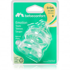 Bebeconfort Emotion Slow Flow tetină pentru biberon 0-6 m 2 buc