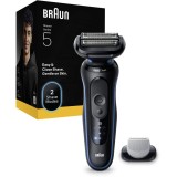 Aparat electric de ras Braun Seria 5 52-B1600S, Autonomie pana la 50 de minute, Accesoriu de ingrijire corporala, Fara fir, Utilizare umeda/uscata, 10