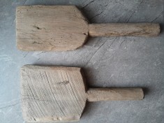 Lot 2 maiuri lemn mai vechi popular traditional Romania artizanal