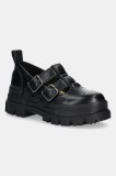 Buffalo mocasini Aspha Jane Heart femei, culoarea negru, cu platforma, 1620031-BLK