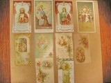 B878A-I-SANTINI-Lot 10 buc. Semne carte religioase vechi litografice anii 1900.