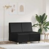 VidaXL Unitate Sofa Modulară Fără Brațe 2 pcs Negru 55 x 74 x 82 cm 3399774