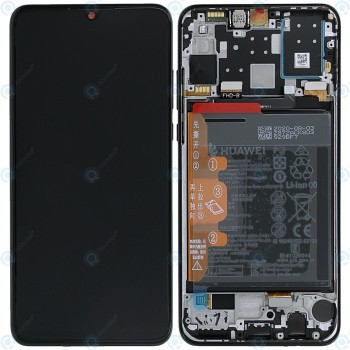 Huawei P30 Lite New Edition (MAR-L21BX) Capac frontal al modulului de afișare + LCD + digitizer + baterie (VERSIUNEA CAMERA FRONTALĂ 48MP) negru miezu foto