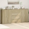 Gossi dulapuri, 3 buc., stejar sonoma, 60x31x84 cm, lemn prelucrat