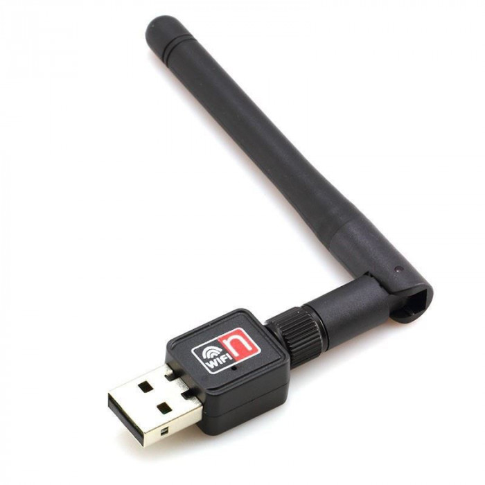 Adaptor WiFi 150Mbps mini,cu antena,USB 2.0,802.IIN Lan,Retea