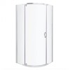 Cabină de duș curbată Splash fără cădiță 89x89x190cm - profil cromat, sticlă transparentă, Kerra