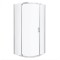 Cabină de duș curbată Splash fără cădiță 89x89x190cm - profil cromat, sticlă transparentă