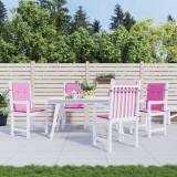 vidaXL Perne pentru scaune cu spătar mic, 4 buc., roz, textil