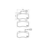 Placute frana Abarth 500 / 595 / 695, 500c / 595c / 695c; Alfa Romeo 4c, 4c Spider, Mito, Stelvio; Fiat Punto Evo, Punto, Fata, Brembo