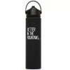 Bidon Termoizolant TSL Isotherme Gourd 750ml, Inox, Negru, Outdoor, Sport, Drumetii