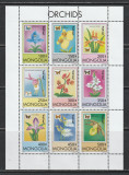 Mongolia 1997 - #695A Orhidee si Fluturi M/S 1v MNH, Nestampilat