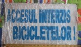 Lot placute semnalizare rutiera bicicleta, comuniste