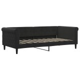 Cumpara ieftin Pat de zi, negru, 90x190 cm, catifea