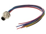 Conector TE Connectivity M12 soclu tată 12 pini drept 1,5A 30V IP67 T4171030012-001