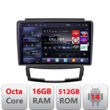 Navigatie Ssangyong Korando 2011-2013 Edotec Kit-159 8 core QLED 2K 16+512 360 Android Waze USB Navigatie Internet Youtube Radio CarStore Technology
