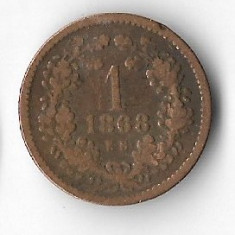 Moneda 1 krajczar 1868 - Ungaria