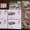 keeling - crab - serie 4 timbre MNH, 4 FDC, 4 maxime, fauna wwf
