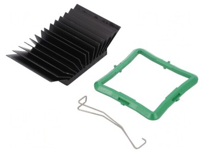 Radiator Extrudat cu Aripioare BGA Negru 40x40mm foto