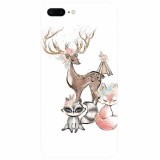 Husa silicon pentru Apple Iphone 7 Plus, Foxs And Deer