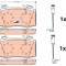 TRW GDB1543 COTEC set placute frana disc