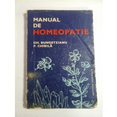 MANUAL DE HOMEOPATIE - BUNGETZIANU,CHIRILA