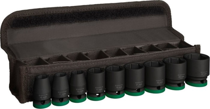 Bosch Set 9 tubulare impact, 1/2&quot;, 10-27mm ProAdvanced PowerfulTools
