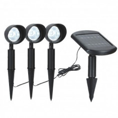 Set 3 lampi solare cu led, Magic, IP 44, 6400 k, 9 x 0.06 W, lumina calda foto