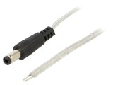 Cablu Audio 2x0,5mm2 cu Mufă DC 5,5/2,5 Transparent 3m, Bq Cable