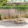 Set Canapea Gradina din Paleti, 4 Piese, Lemn Acacia, Masa Inclusa, Gri