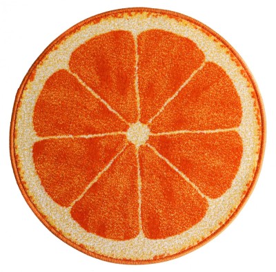 Covor Rotund Camera Copii Model Orange 11173-160, Marime 67 x 67 cm, Portocaliu, Inaltime Fir 9 mm, Antialergic, Polipropilena, Gradinita, Cresa, Loc foto