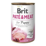 Hrana umeda pentru caini Brit Pate &amp; Meat, Puppy, 400g, Brit Care