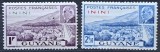 Inini (Territoire de l'Inini / Guiana Franceză) 1941 - Set 2 Timbre Definitiv MNH &bdquo;P&eacute;tain &amp; Viziune asupra Satului Cacao / Supraimprimat ININI&rdquo; -KV1