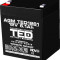 Acumulator 12V, TED Electric Stationar VRLA, Dimensiuni 90 x 70 x 98 mm, Baterie 12V 6.1Ah F2