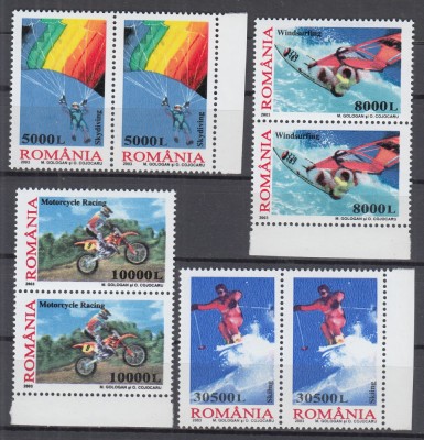 ROMANIA 2003 LP1617 SPORTURI EXTREME PERECHE SERII MNH foto