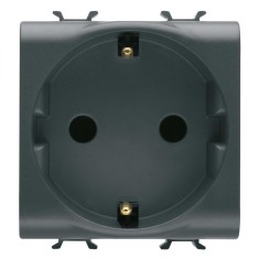 Priza schuko standard german 2M Gewiss Chorus negru GW12241