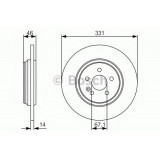 Disc frana MERCEDES M-CLASS (W163) (1998 - 2005) BOSCH 0 986 479 S12